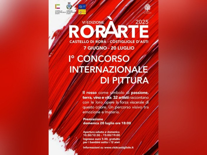 Costigliole d’Asti, il Castello di Rorà si tinge di rosso con RorArte