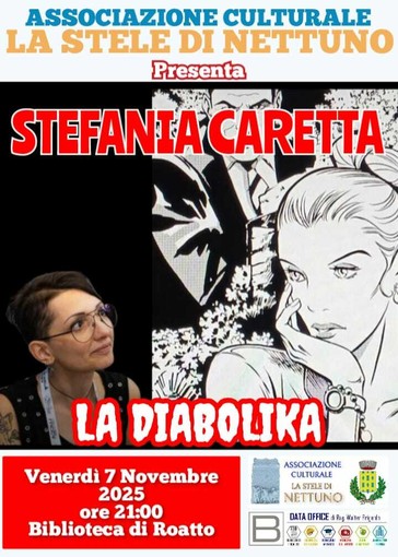 Stefania Caretta ospite a Roatto: una serata con l’inchiostratrice di Diabolik e Dylan Dog Stefania Caretta ospite a Roatto: una serata con l’inchiostratrice di Diabolik e Dylan Dog