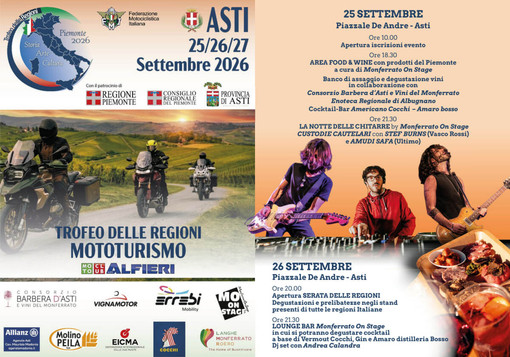 Arriva ad Asti il Trofeo delle Regioni di Mototurismo Arriva ad Asti il Trofeo delle Regioni di Mototurismo