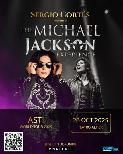 Asti, al Teatro Alfieri arriva &quot;The Michael Jackson Experience&quot; con Sergio Cortés