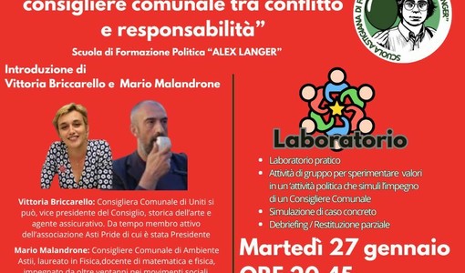 Asti, il Comune come luogo di cura: un incontro sulla politica locale nel segno di Alex Langer