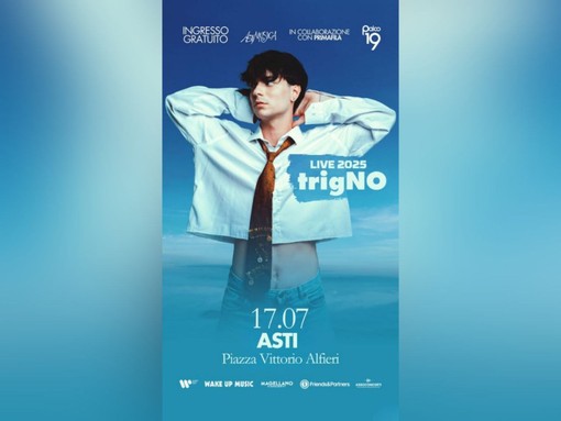 Trigno torna ad Asti per un concerto gratuito ad AstiMusica