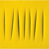 Lucio Fontana, concetto spaziale giallo