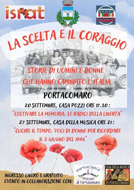 Portacomaro riscopre le sue radici con "La scelta e il coraggio" Portacomaro riscopre le sue radici con "La scelta e il coraggio"