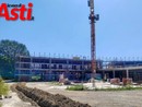 In foto il cantiere della scuola elementare Rossignoli