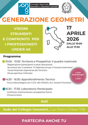 Generazione Geometri: ad Asti il confronto tra i professionisti under 40