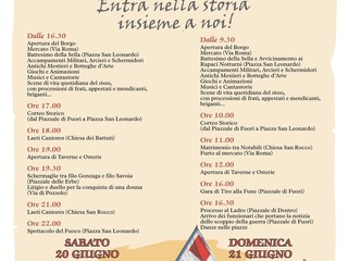 Il programma dell'evento
