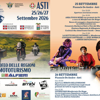 Arriva ad Asti il Trofeo delle Regioni di Mototurismo