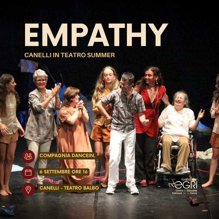 "Empathy", l'arte del mettersi nei panni dell'altro debutta al Teatro Balbo di Canelli