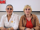 Arianna Franco (Cgil) con la dipendente del Comune di Castel Boglione, Federica Perissinotto