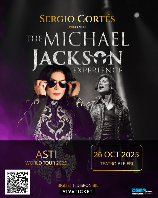 Asti, al Teatro Alfieri arriva &quot;The Michael Jackson Experience&quot; con Sergio Cortés
