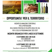 Nuovi incontri  organizzati dal Gal Terre Astigiane per il ciclo di programmazione 2023-2027