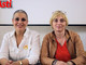 Arianna Franco (Cgil) con la dipendente del Comune di Castel Boglione, Federica Perissinotto