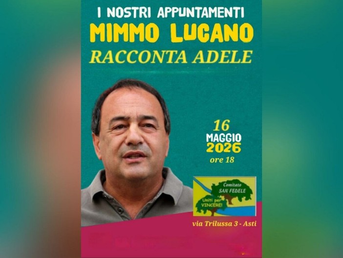 Mimmo Lucano ad Asti per raccontare la storia di Adele