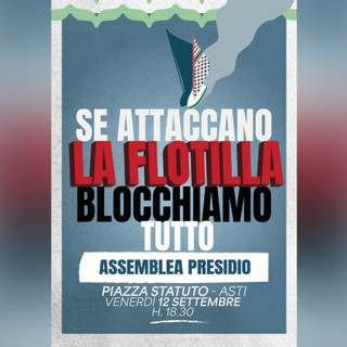 Presidio ad Asti per la Freedom Flotilla: &quot;Rispondiamo all'attacco con drone&quot;