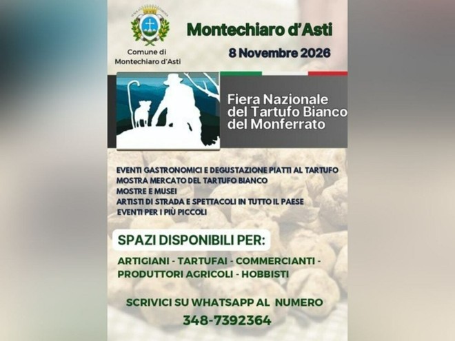 Fiera del tartufo di Montechiaro d'Asti, ultimi giorni per candidarsi tra gli espositori