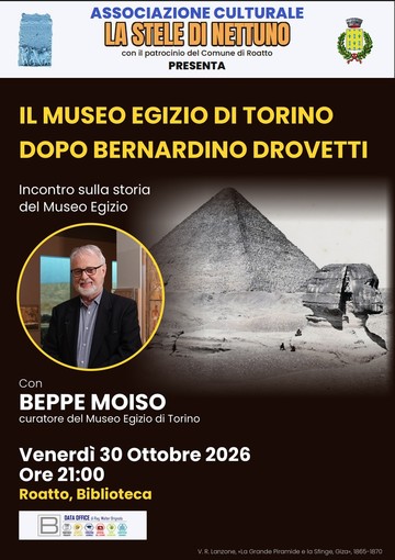 I segreti del Museo Egizio sbarcano a Roatto con il curatore Beppe Moiso I segreti del Museo Egizio sbarcano a Roatto con il curatore Beppe Moiso