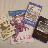 Alcuni dei libri scritti da Nani Ponte (immagine tratta dalla pagina Facebook &quot;Memoria Viva Canelli&quot;)