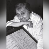 Lidia R. Bianco ritratta dall'obiettivo di Giulio Morra (foto tratta dal trimestrale Astigiani)