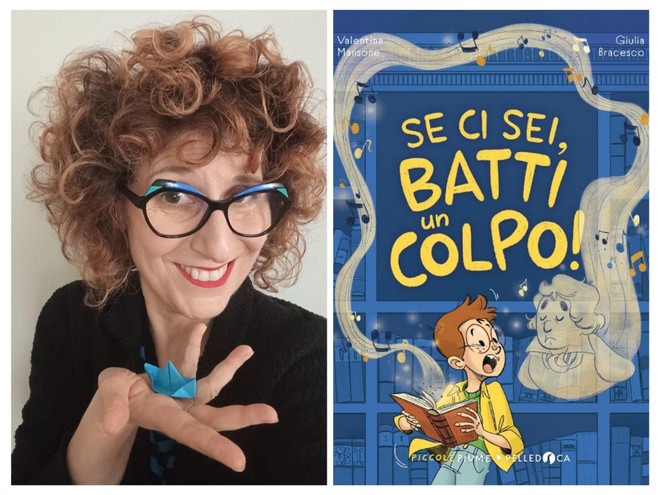 Valentina Mansone (immagine tratta dal suo profilo Facebook) e la copertina del suo nuovo libro