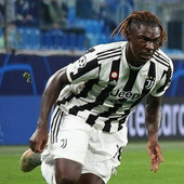 Moise Kean con la maglia della Juventus Moise Kean con la maglia della Juventus