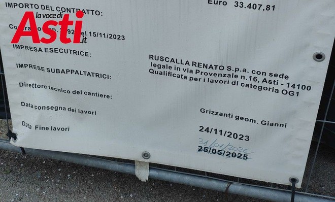 Costigliole d'Asti: la 'riconsegna' della Primaria di Motta slitta ufficialmente a dicembre 2025