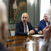 Maurizio Rasero ritratto nell'ambito di un incontro in veste di presidente della Banca di Asti Maurizio Rasero ritratto nell'ambito di un incontro in veste di presidente della Banca di Asti