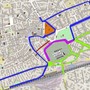 La cartina con le modifiche alla viabilità La cartina con le modifiche alla viabilità