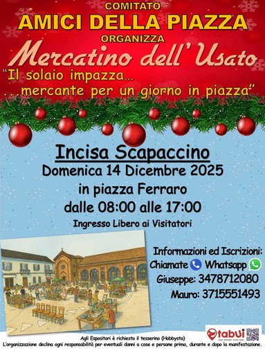 Una domenica di scambio e convivialità nel cuore di Incisa Scapaccino