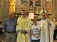 Don Baviera con i genitori e il vescovo Prastaro
