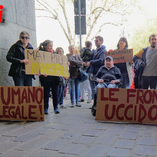 La manifestazione della sinistra astigiana in occasione del Decreto Cutro