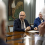 Maurizio Rasero ritratto nell'ambito di un incontro in veste di presidente della Banca di Asti Maurizio Rasero ritratto nell'ambito di un incontro in veste di presidente della Banca di Asti