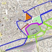La cartina con le modifiche alla viabilità