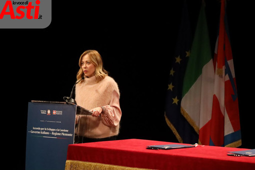 Meloni al Teatro Alfieri nel 2023 (MerfePhoto)