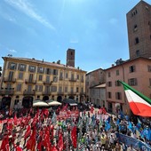 Una precedente edizione ad Alba della manifestazione di denuncia contro il caporalato