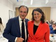 La consigliera Biglia con il presidente Cirio
