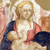 Madonna del Latte nell'affresco attribuito a Gandolfino