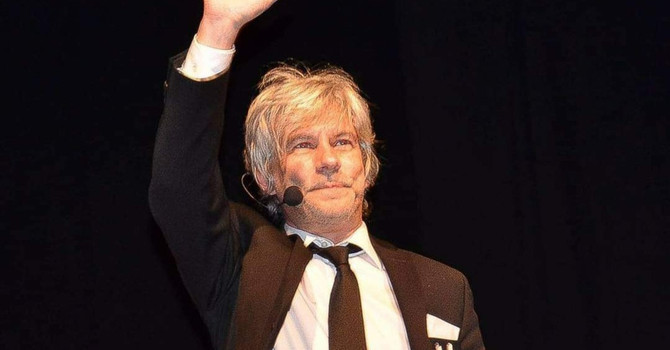 Mazz Mariano durante uno dei suoi spettacoli