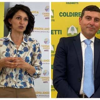 Monica Monticone e Diego Furia, rispettivamente presidente e direttore di Coldiretti Asti