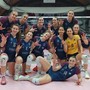 Le pumine festeggiano la vittoria sul campo del Chieri 76 (ph. ufficio stampa Mondovì Volley) Le pumine festeggiano la vittoria sul campo del Chieri 76 (ph. ufficio stampa Mondovì Volley)
