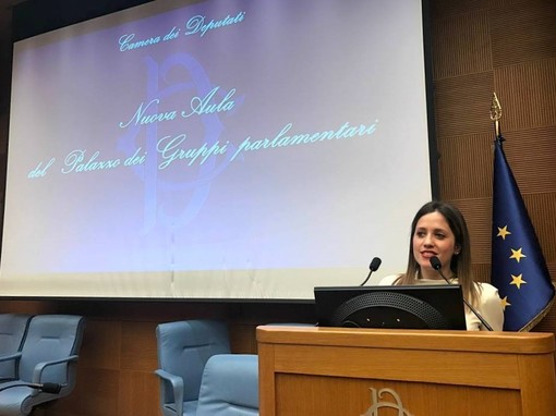 La consigliera leghista, vice presidente del Consiglo comunale di Asti, ritratta nell'ambito di un  suo intervento alla Camera dei Deputati
