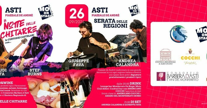 Monferrato On Stage accende Asti tra chitarre leggendarie e ritmi dance Monferrato On Stage accende Asti tra chitarre leggendarie e ritmi dance
