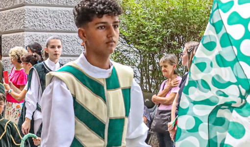 Marco Farinella, giovane vittima del tragico incidente, ritratto da Merfephoto - Efrem Zanchettin, in occasione della Sfilata del Bambini del 2024