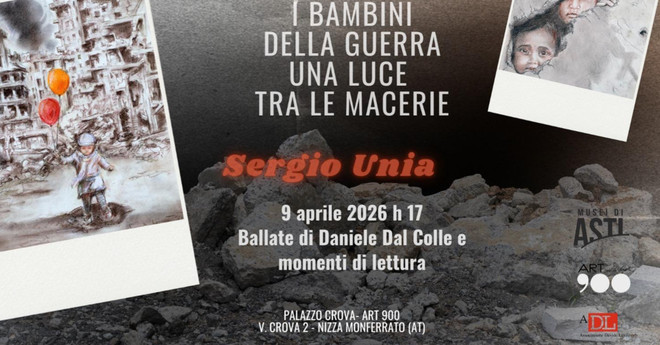 A Nizza Monferrato l’arte per la pace: i bambini di Sergio Unia contro l’indifferenza della guerra