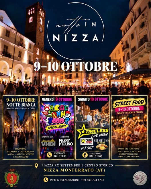 Con "Notte in Nizza", la città si vestirà a festa nel fine settimana del 9 e 10 ottobre Con "Notte in Nizza", la città si vestirà a festa nel fine settimana del 9 e 10 ottobre