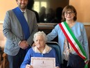 La signora Pastorino con il vicepresidente Simone Nosenzo e la sindaca di Mombaruzzo Carla Scarrone