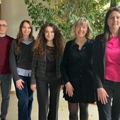 Nell'immagine, da sinistra a destra: Luciano Soverino, Elisa Scarpinato, Laura Goria, Giancarla Aimasso e il sindaco Anna Macchia