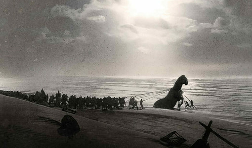 Un iconico fermo immagine tratto dall'attesissima "Odissea" firmata da Christopher Nolan