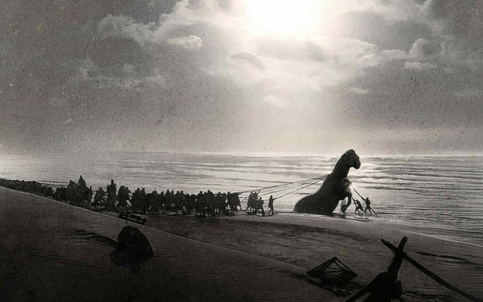 Un iconico fermo immagine tratto dall'attesissima "Odissea" firmata da Christopher Nolan
