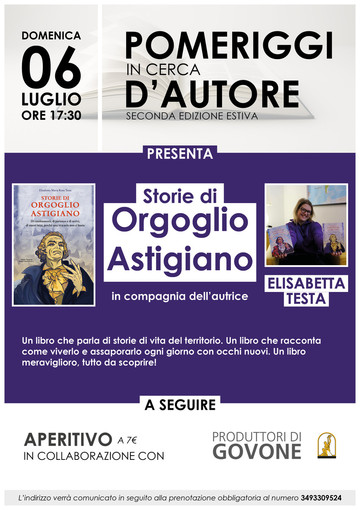 La locandina della presentazione di Orgoglio Astigiano